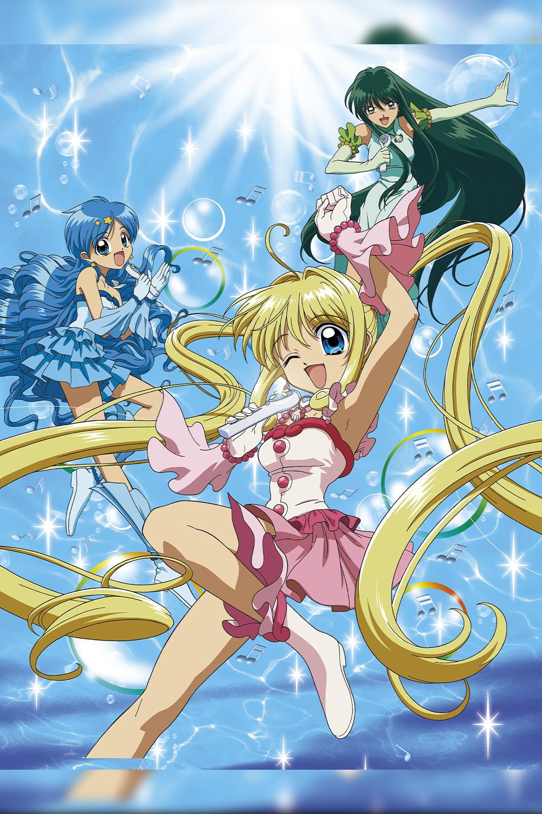 Lucia Nanami, Hanon Hosho and Rina Toin in Mermaid Melody Pichi Pichi Pitch anime key visual